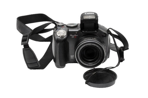 CANON PowerShot S3 IS Digital Camera 6.0MP 12x Zoom Flip Screen AA