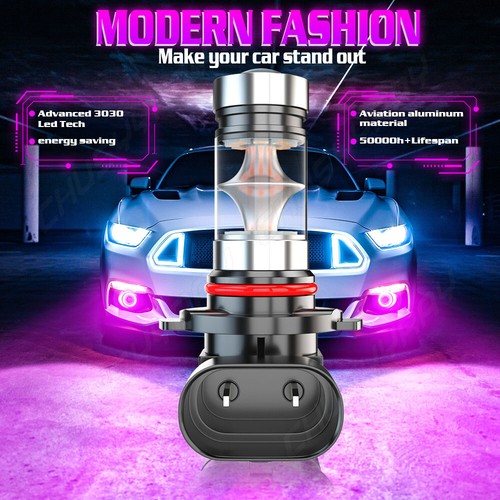 For GMC Sierra 1500 3500 2003-2006 2X 9145 14000K Purple LED Fog Lights Bulbs - Picture 2 of 12
