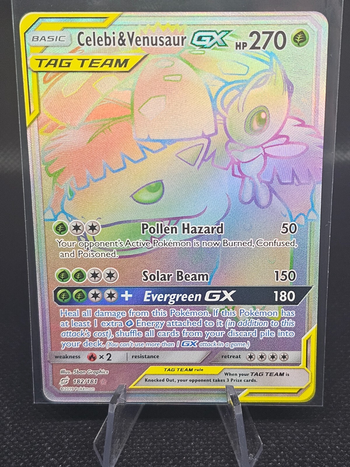 Celebi & Venusaur GX  182 Team Up