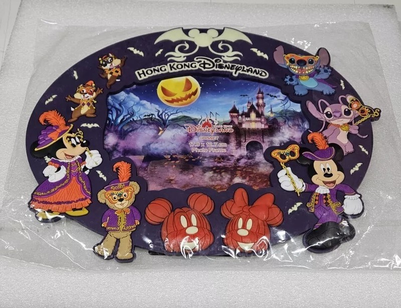 Disney Halloween Hong Kong Disneyland Picture Frame BRAND NEW Glows In The Dark