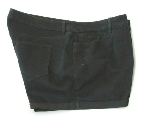 Ladies "Old Navy" Size 24 Plus, Black, Distressed, Cuffed, Boyfriend, Shorts - Picture 4 of 4