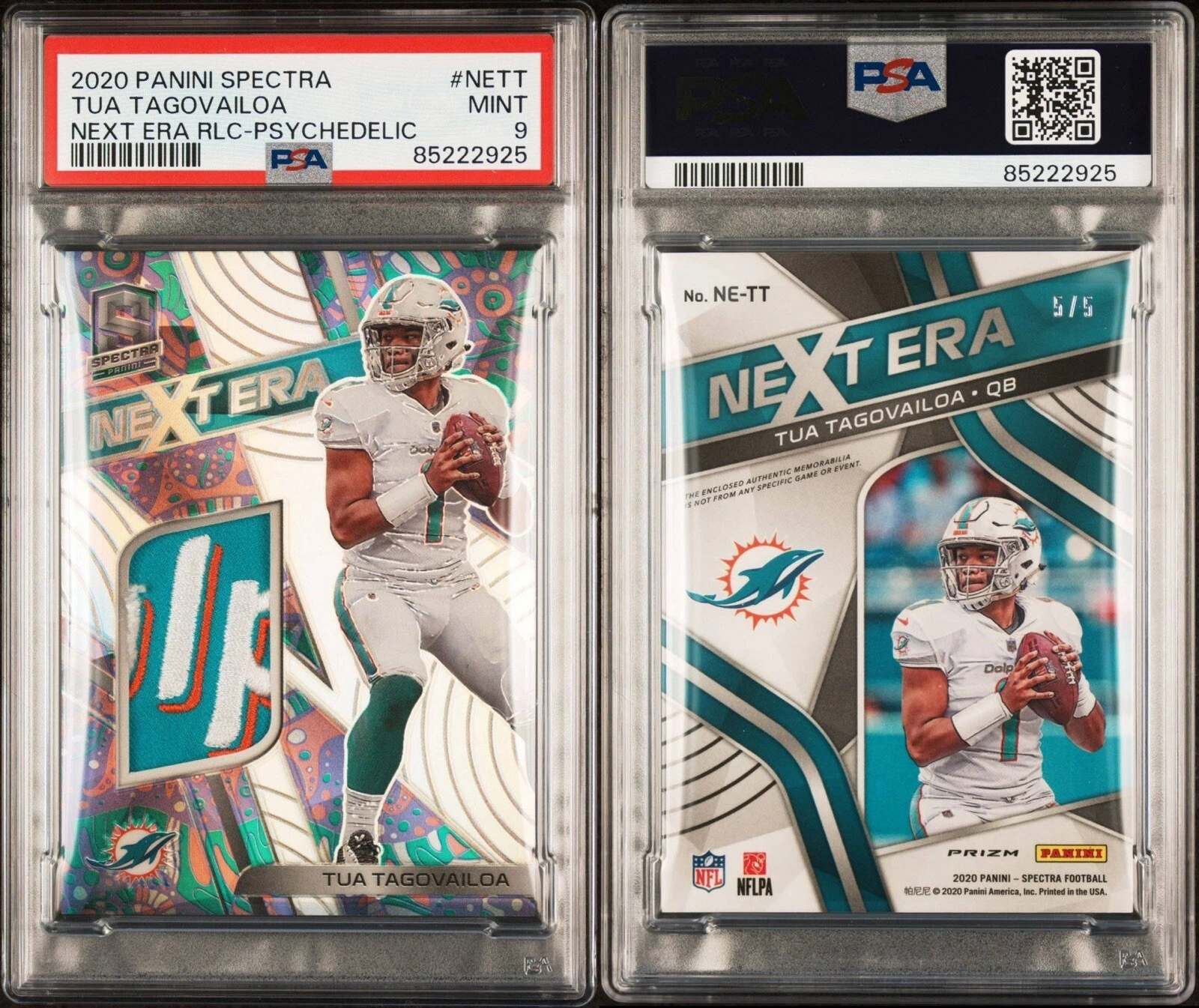 Tua Tagovailoa Panini Spectra Next ERA Relics #NETT Psychedelic