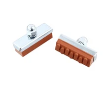 ALTALINE 35MM LONG BICYCLE BRAKE SHOES RED/CLAY.