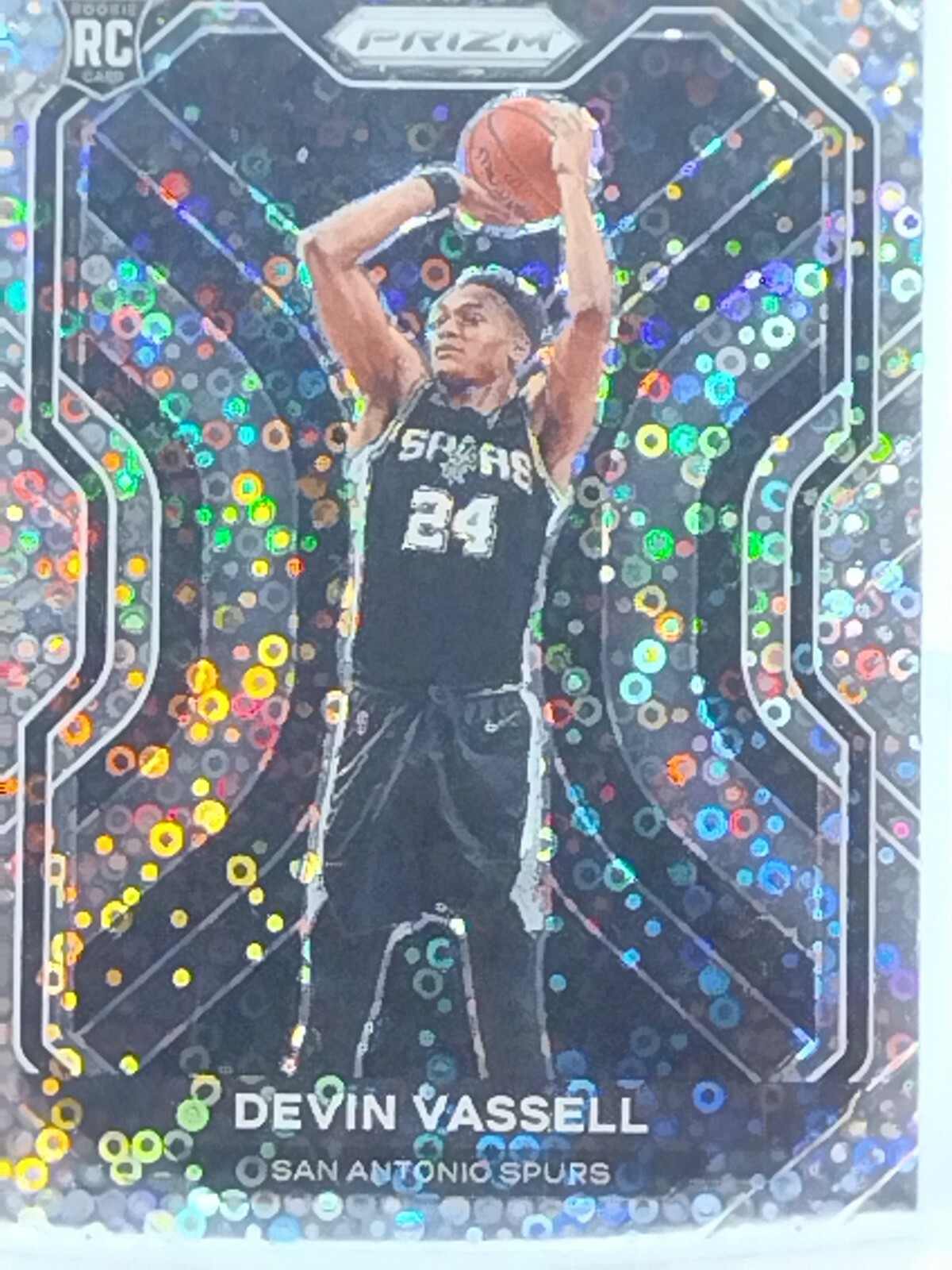 2020-21 Panini Prizm Fast Break Devin Vassell Silver Disco Rookie Card #252
