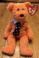 -TY BEANIE BABY WITH TAG 2002 ORANGE BEAR PAPPA DAD FATHERS DAY
