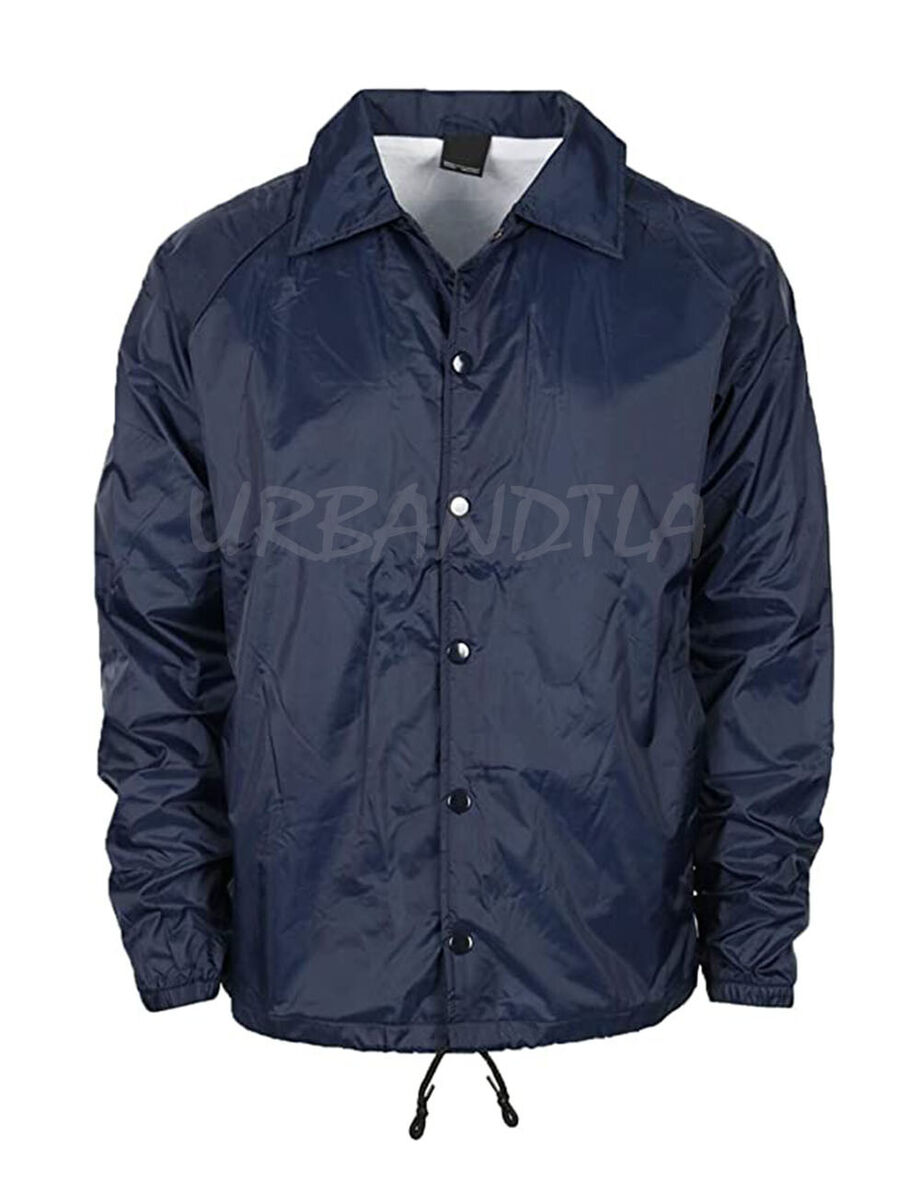 Men's Water Resistant Nylon Button Up Windbreaker Men's Water Resistant Nylon Button Up Windbreaker