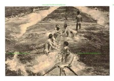 POSTCARD Print / Nude sailors working on submarine