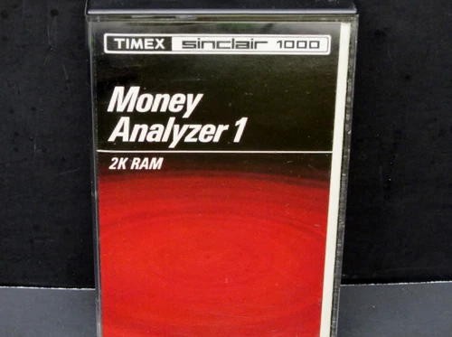 Money Analyzer 1, Timex Sinclair 1000, 1982, Cassette & Manual, Never Used