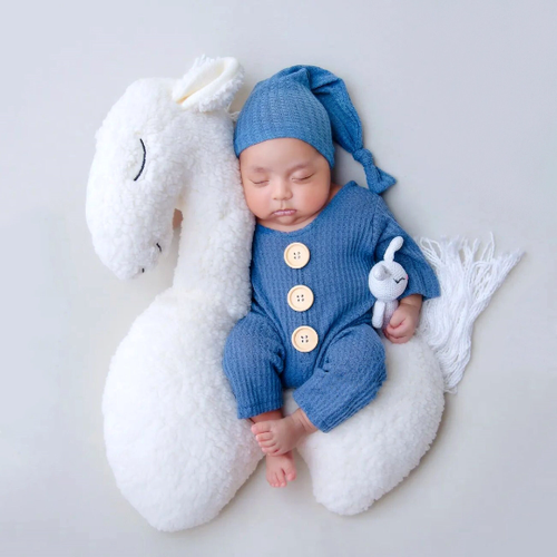 Newborn Lama Prop Posing Pillow Photo Shoot Baby Girl Boy Infant Photography - Picture 5 of 10