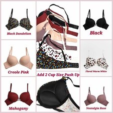 Add 2Cup Sizes Extreme Ultimate Lift Padded Cross Front Floral Print Push Up Bra