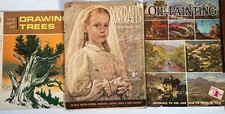 Walter Foster Art Books VTG 1960s 1970s How To Draw Trees Oil Portraits Lot Of 3