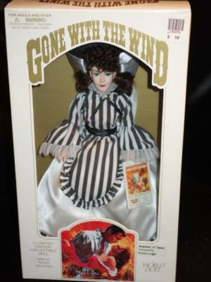 1989 Gone With the Wind World Doll SCARLETT O'HARA LE Black & White Gown 71163