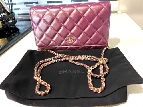 chanel crossbody wallet on chain black