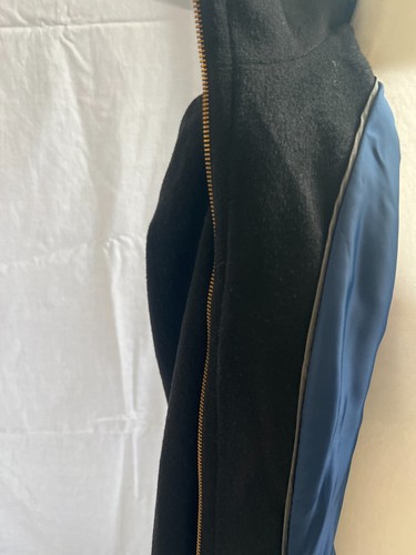 NWT TAHARI Coat Women's Size 4 Black Wool Blend Zip-Up Long Sleeve Solid Jacket - Picture 8 of 9