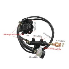 Rear Hydraulic Brake Calliper Master Cylinder Kit For 50cc - 140cc Go Kart Quad