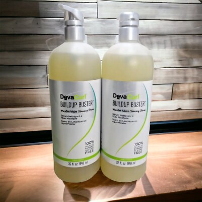 DEVACURL BUILDUP BUSTER MICELLAR WATER CLEANSING SERUM 32 OZ - LOT OF 2