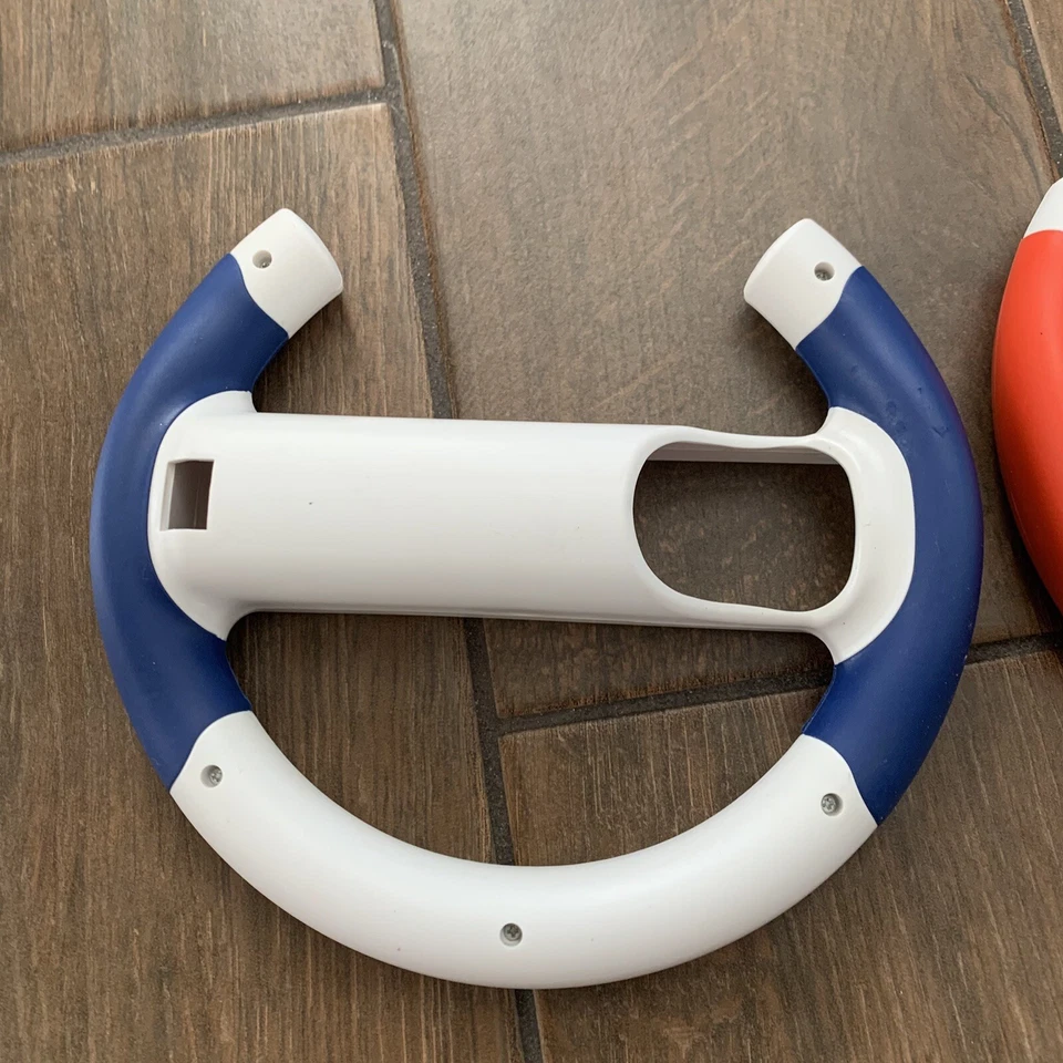 Juego de 2 volantes de carreras para Nintendo Wii y Wii U sin marca blanco/rojo/azul Foto 2 de 4