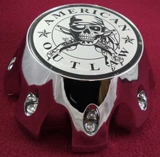 American Outlaw Wheels Chrome Custom Wheel Center Cap # BC-790H (1) USED