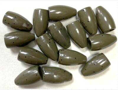 Lures Pro 12 PCs Tungsten Weights Sinkers Flipping Weight Worm Green Pumpkin