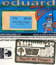 Eduard MiG-23ML Flogger Interior Cockpit Seatbelts Etched Parts 1:72 Model Kit