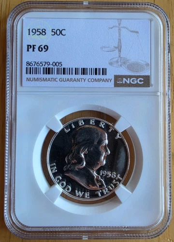 1958-P Franklin Half Dollar Proof — photo from the most recent tracked eBay sale