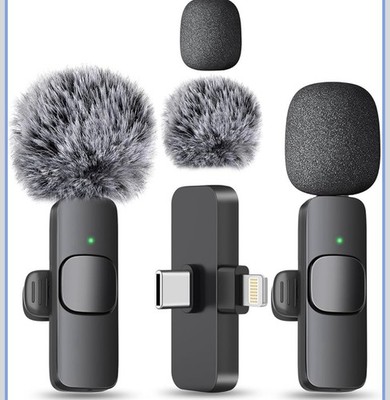 Wireless Mini Microphone for iPhone, Android - Bluetooth Lavalier Lapel Mic NWT