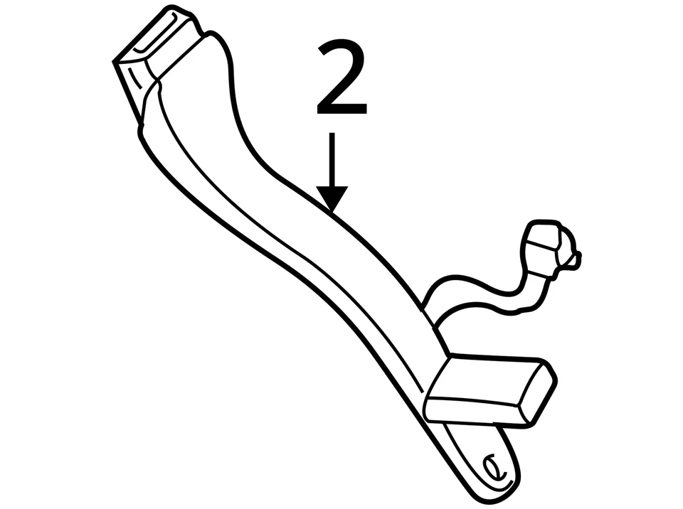 2003-2006 CHRYSLER DODGE SEBRING STRATUS ПРЯЖКА ПОЛОВИНА РЕМНЯ БЕЗОПАСНОСТИ UN521DVAD НОВЫЙ OEM - Изображение 4 из 4