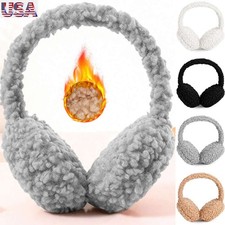Women's Foldable Fluffy Ear Muffs Winter Warmer Cosy Super Soft Men Earflaps USA