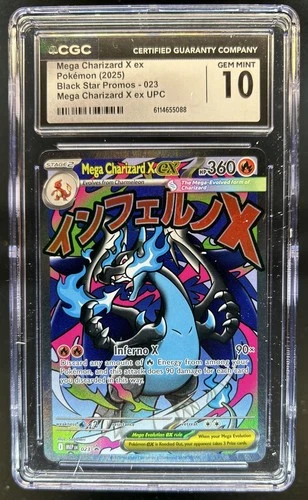 2025 Pokemon MEP Black Star Promos Mega Charizard X ex #023 CGC 10