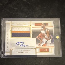 Panini National Treasures Lasting Legacies Mikal Bridges Prime Auto #11/25