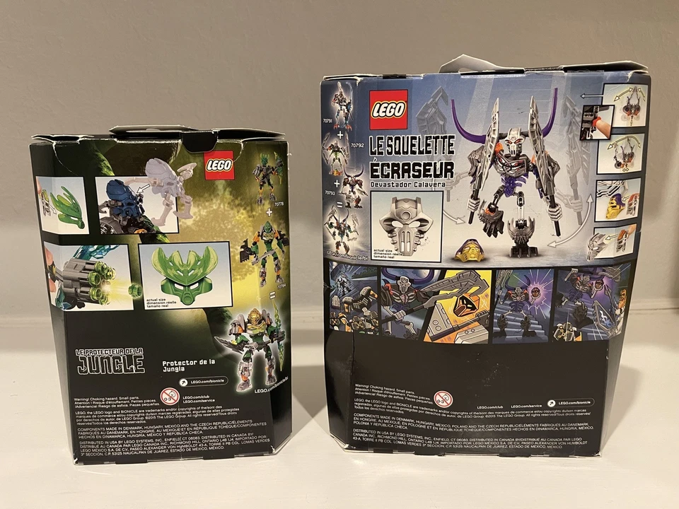 LEGO BIONICLE Calavera Basher 70793 y Protector de la Selva 70778 Lote Caja Solo 2015 Foto 3 de 4