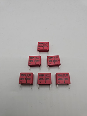 6x WIMA Folienkondensator 0,22 UF 630 V radial RM 15 MKS4J032204F00KSSD (Kl20-2)
