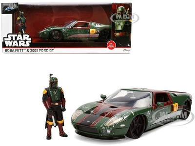 2005 FORD FT (WEATHERED) & BOBA FETT FIGURE ''STAR WARS'' 1/24 MODEL BY JADA 36909