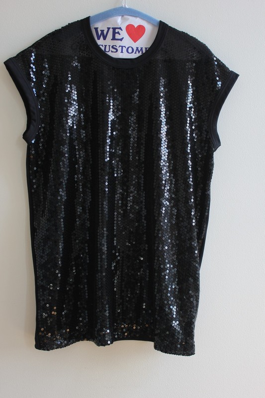 NWOT Comme Des Garcons Black Tee with Sequins Marked S