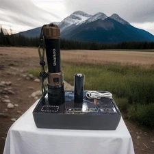 Rechargeable Flashlight High Lumens - 10000LM Powerful Tactical Flashlights 