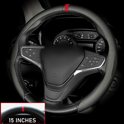 Red Stripe Steering Wheel Cover Leather for Honda Accord/Civic/CR-V/Insight/Jazz