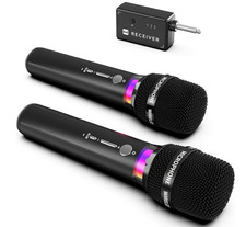 Micr fono inal mbrico recargable con conexi n de chip uno a uno y luces LED, 40
