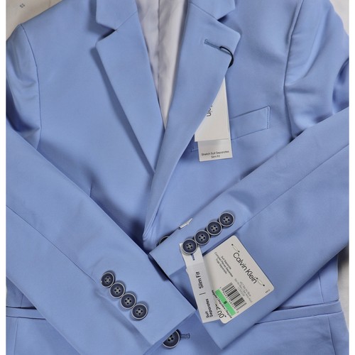 Calvin Klein Blazer Suit Separate Slim Fit Jacket Boy's Size 8 Blue NWT - Picture 6 of 6