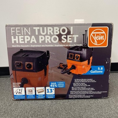 New Fein Turbo I Hepa Pro Set Wet/Dry Dust Extractor Vacuum