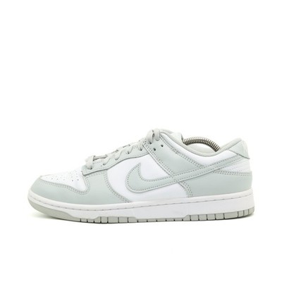 Nike Herren Dunk Low Schuhe Weiß/Grau Leder Low-Top Atmungsaktiv Sneaker EU 42.5