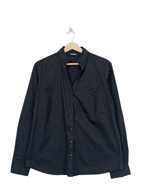 NETWORK Langarm-Bluse Damen Bluse Gr. DE 40 schwarz Casual-Look
