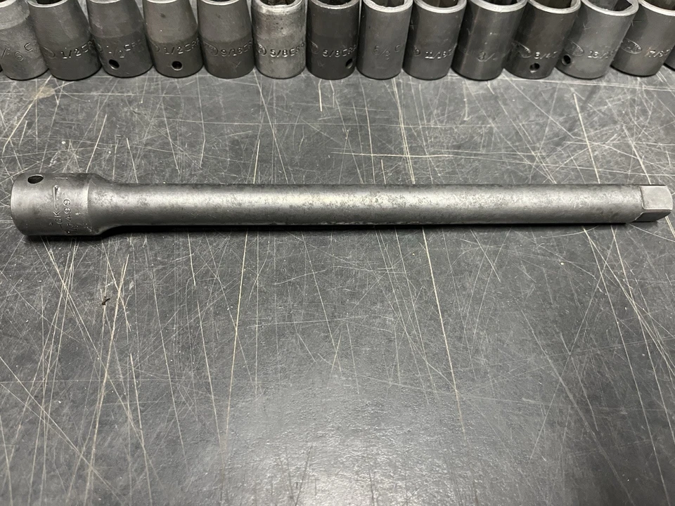 "Enchufes de impacto Craftsman de 1/2"" pozo profundo y poco profundo 6 puntos en su mayoría EE. UU. Leer" Foto 4 de 4