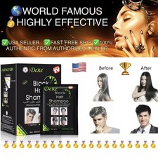 Natural Black Hair Dye Shampoo for Women Men Instant Gray White Hair Coverage