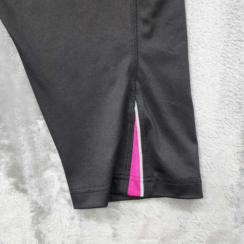 Pantalones Danskin Now para mujer XL negros ajustados espalda capri reflectantes rayas entrenamiento Foto 4 de 4