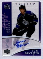 2007-08 UD Trilogy Ice Scripts Lauri Tukonen Auto #IS-LT Los Angeles Kings