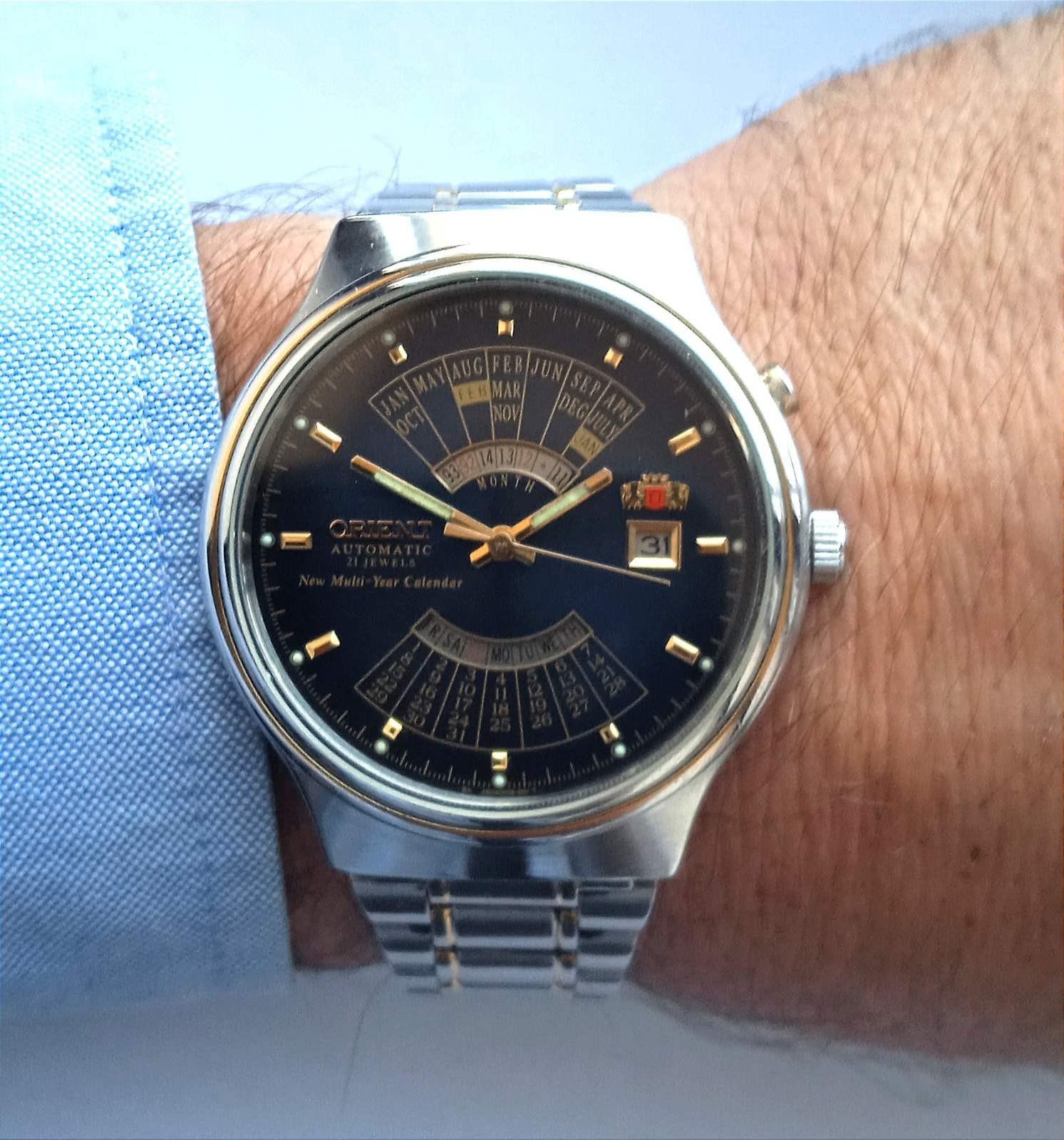 Vintage Orient Watch Automatic Multi Year Calenda… - image 1