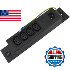 Conntek Server 10A 250V IEC Power Strip C14 Inlet to IEC 320 Sheet F Outlets 4 w