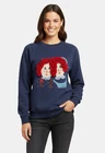 Vintage Fruit of The Loom Handpainted Sweatshirt 3D Raggedy Ann Andy Navy Size L