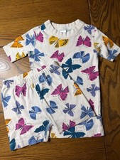 Hanna Andersson Off White Butterfly Short Johns Girls Pajama Set Size 110  5 