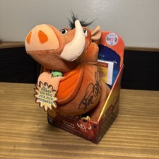 Disney Lion King Feed Me Pumbaa Plush Hasbro NEW Signed Toy w/ Box